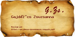 Gajdács Zsuzsanna névjegykártya